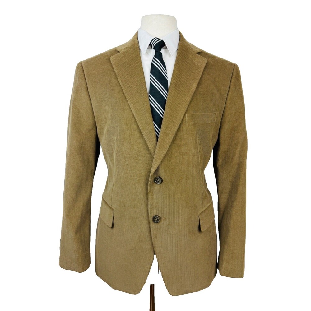 $295 NEW TOMMY HILFIGER MENS 44S TAUPE CORDUROY BLAZER SPORT COAT SUIT JACKET